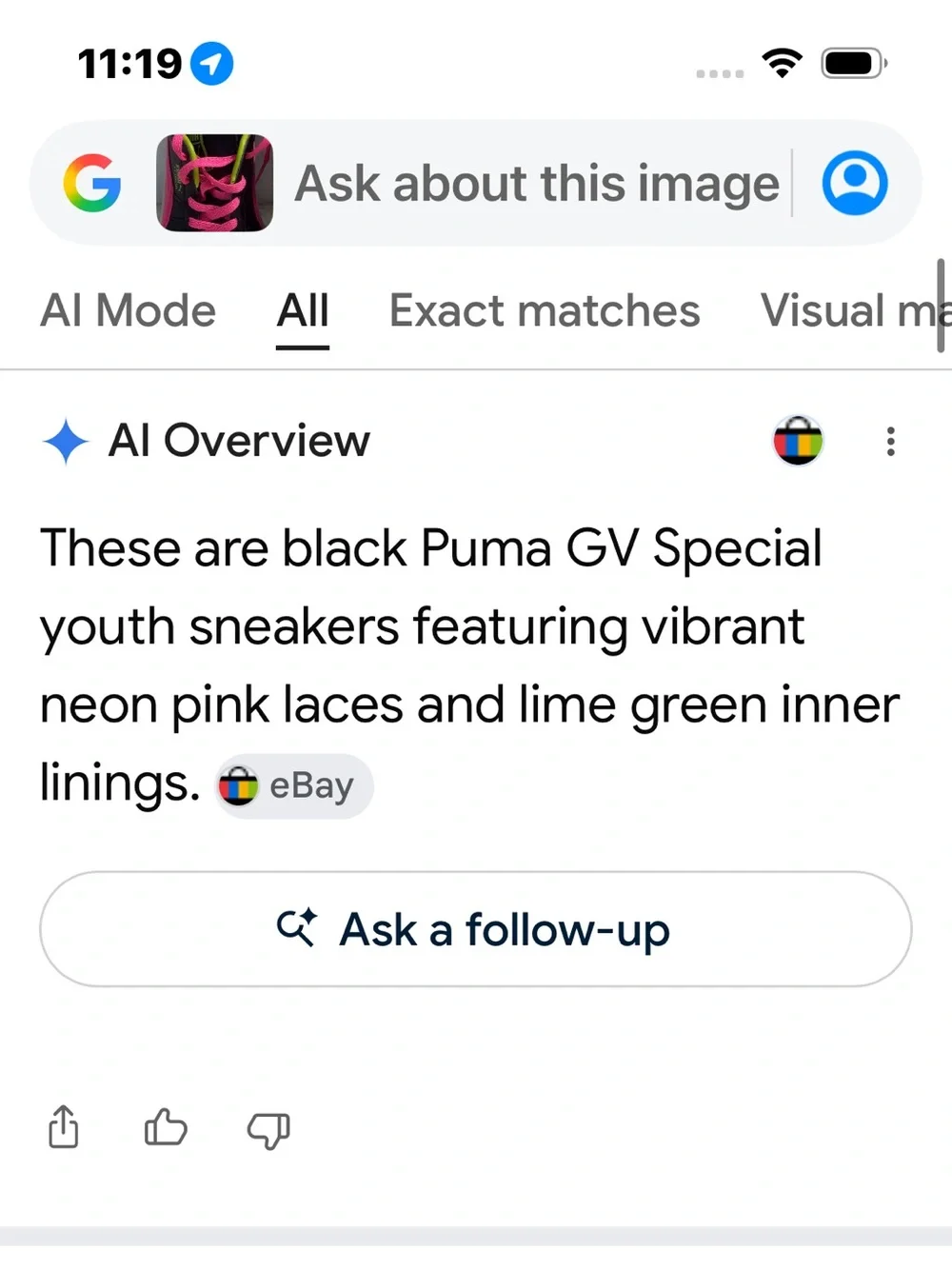 Puma Kids Black Sneakers with Neon Pink and Lime Accents